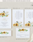 MARISOL Sunflower Wedding Invitation Set Template