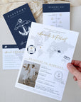 Nautical Passport Wedding Invitation Template