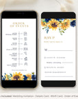 IVY Navy and Yellow Wedding Invitation Electronic