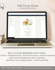 MARISOL Sunflower Wedding Invitation Set Template