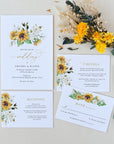 MARISOL Sunflower Wedding Invitation Set Template