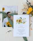 MARISOL Sunflower Wedding Invitation Set Template