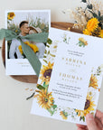 MARISOL Sunflower Wedding Invitation Suite Template