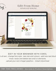 RUBY Rustic Sunflower Wedding Invitation Template