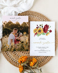 RUBY Printable Sunflower Wedding Invitations Diy