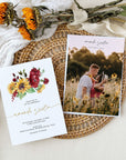 RUBY Printable Sunflower Wedding Invitations Diy