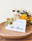 IVY Printable Wedding Name Place Cards Sunflower
