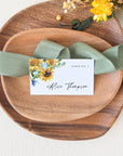 IVY Printable Wedding Name Place Cards Sunflower