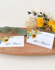 IVY Printable Wedding Name Place Cards Sunflower
