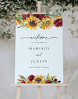 RUBY Printable Sunflower Wedding Signs Rustic Template