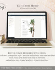 KONA Palm Tree Wedding Invitation Suite Template