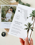 KONA Palm Tree Wedding Invitation Suite Template