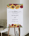 RUBY Printable Sunflower Wedding Signs Rustic Template