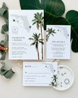 KONA Palm Tree Wedding Invitation Suite Template