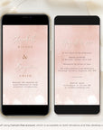 Anita | Animated Invitation Card Template for Wedding in Rose Gold