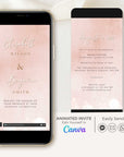 Anita | Animated Invitation Card Template for Wedding in Rose Gold