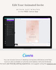 Anita | Animated Invitation Card Template for Wedding in Rose Gold