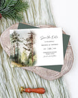 Gaia Postcard Save the Date Woodland