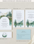 ARNA Mountain Themed Wedding Invitation Template Set