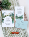 ARNA Mountain Themed Wedding Invitation Template Set