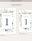 BIANCA Winter Wedding Table Numbers Printable