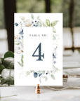 BIANCA Winter Wedding Table Numbers Printable
