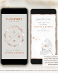 Rose Gold Passport Save the Date Video Template