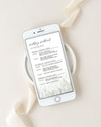 GAIA Mountain Wedding Itinerary Card Digital