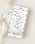 GAIA Mountain Wedding Itinerary Card Digital