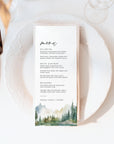 ARNA Mountain Wedding Menu Template