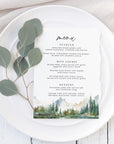 ARNA Mountain Wedding Menu Template