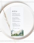 ARNA Mountain Wedding Menu Template