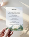 ARNA Mountain Wedding Menu Template