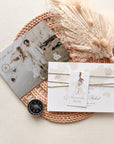 White & Gold Destination Wedding Save the Date Template