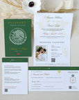 Mexico Passport Wedding Invitation Printable Template