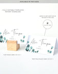 Luisa | Eucalyptus Wedding Table Place Cards Printable