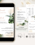 Palma | Tropical Wedding Invitation Electronic