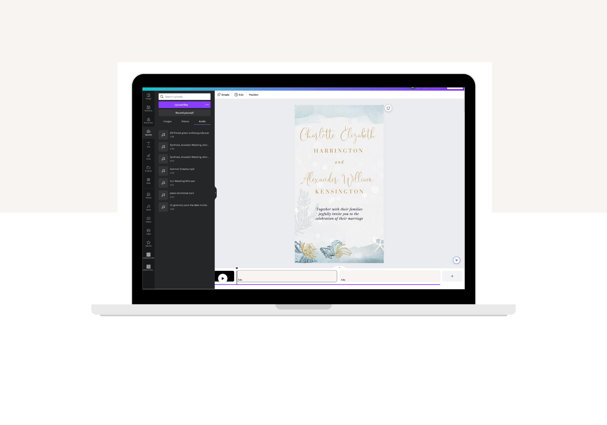 how to edit your video invite template in Canva