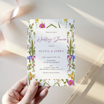 CLOE Floral Wedding Shower Invitation Template