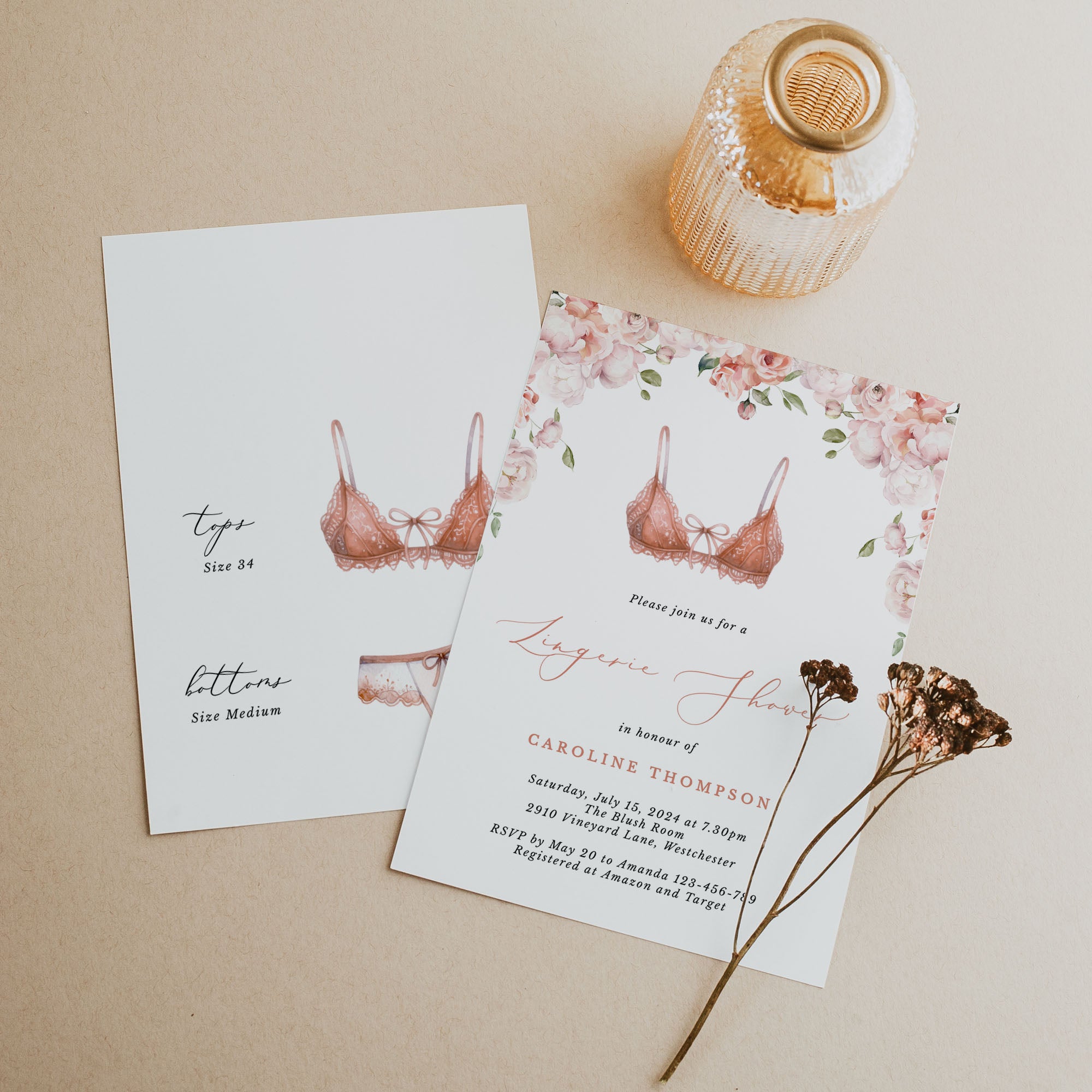 Lingerie Shower Invitation Printable