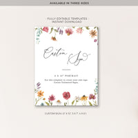 APRIL Small Wedding Sign Template