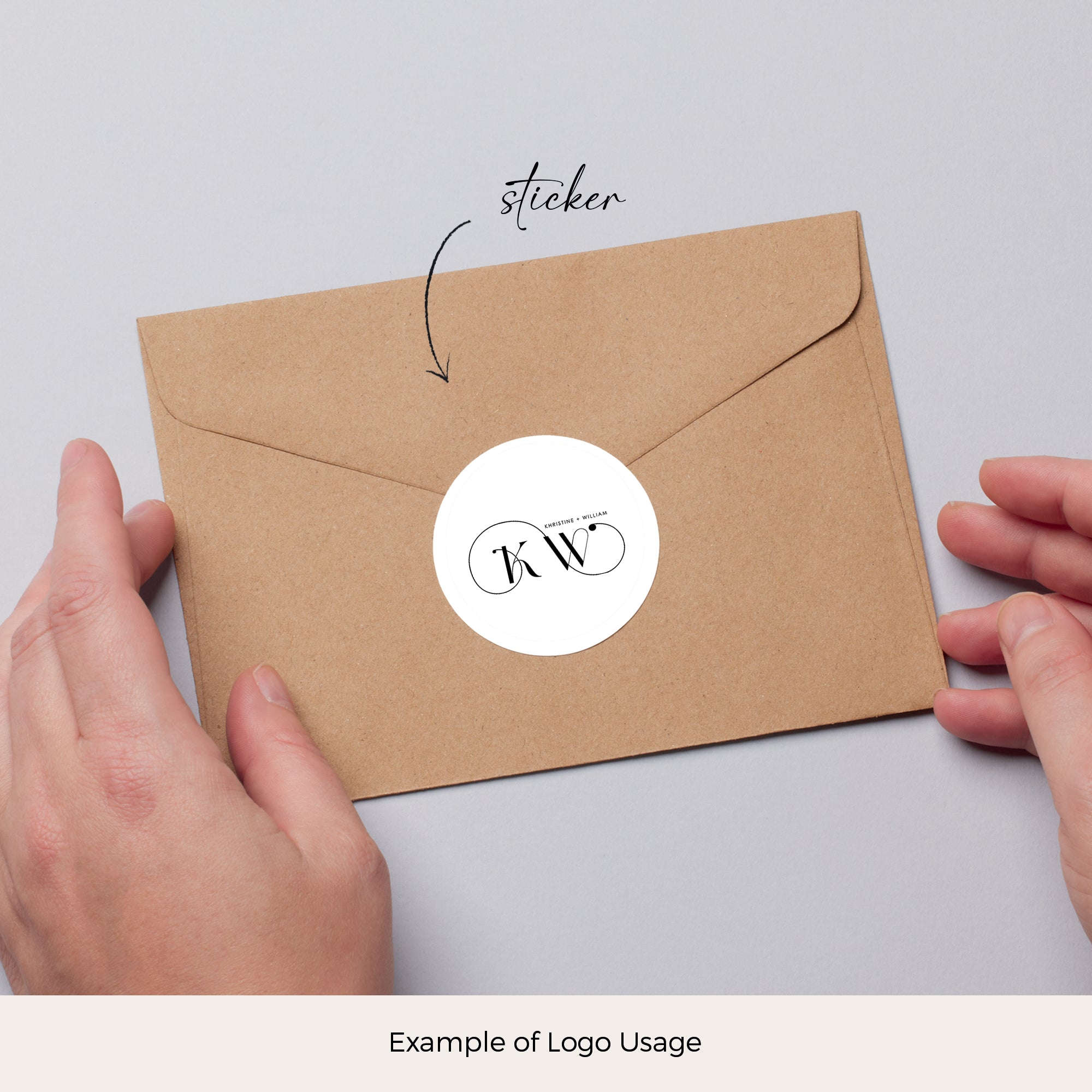 KHRISTINE Wedding Monogram Logo