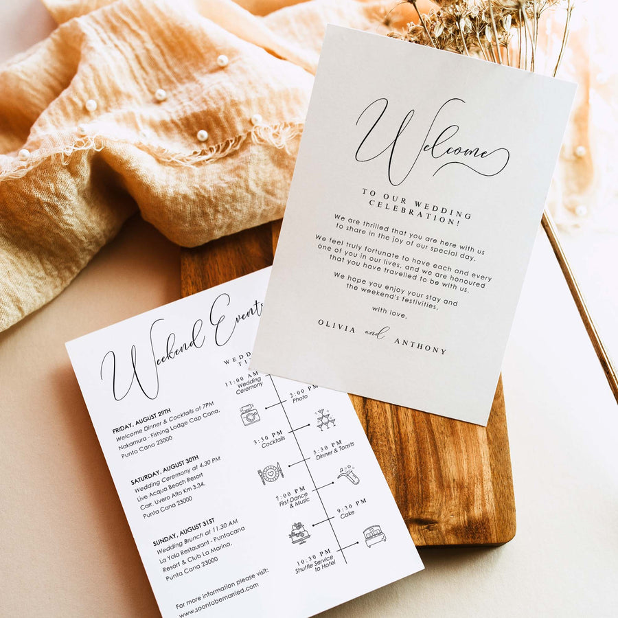 ELLA Wedding Welcome Note Template