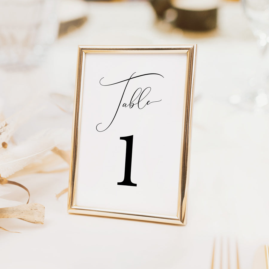 ELLA Printable Table Numbers for Wedding