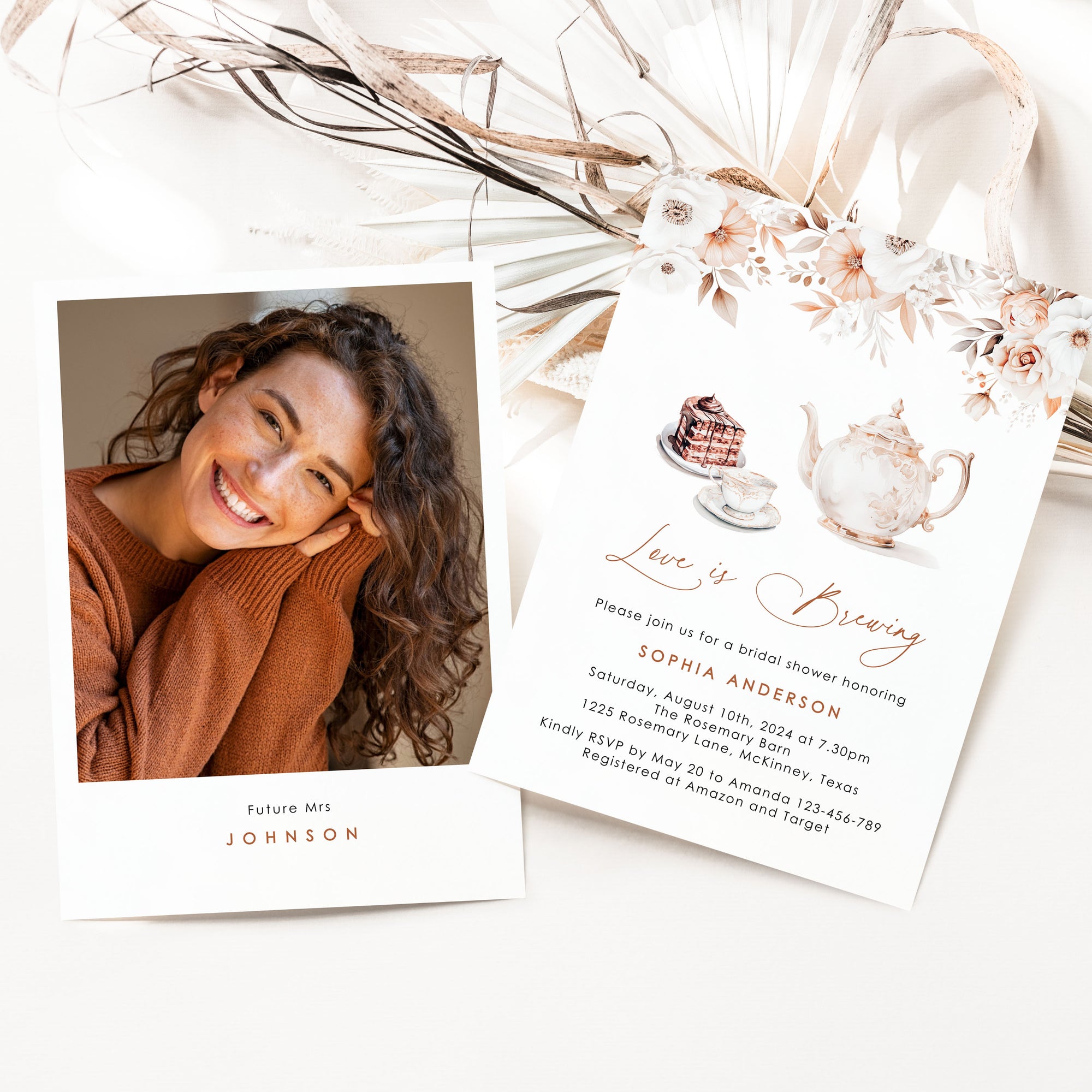 Bridal Shower Tea Invitation Template