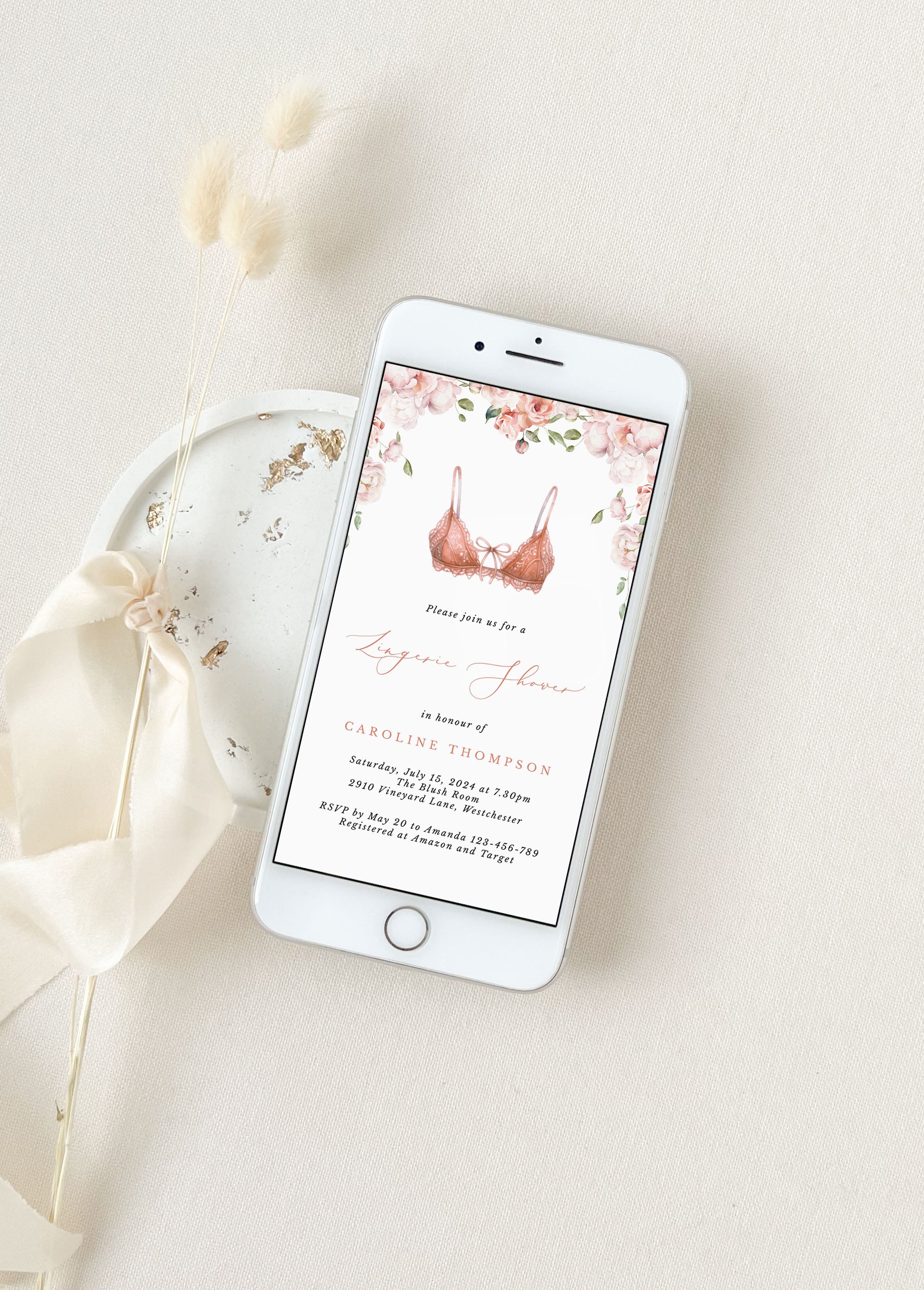 Lingerie Shower Digital Invitation