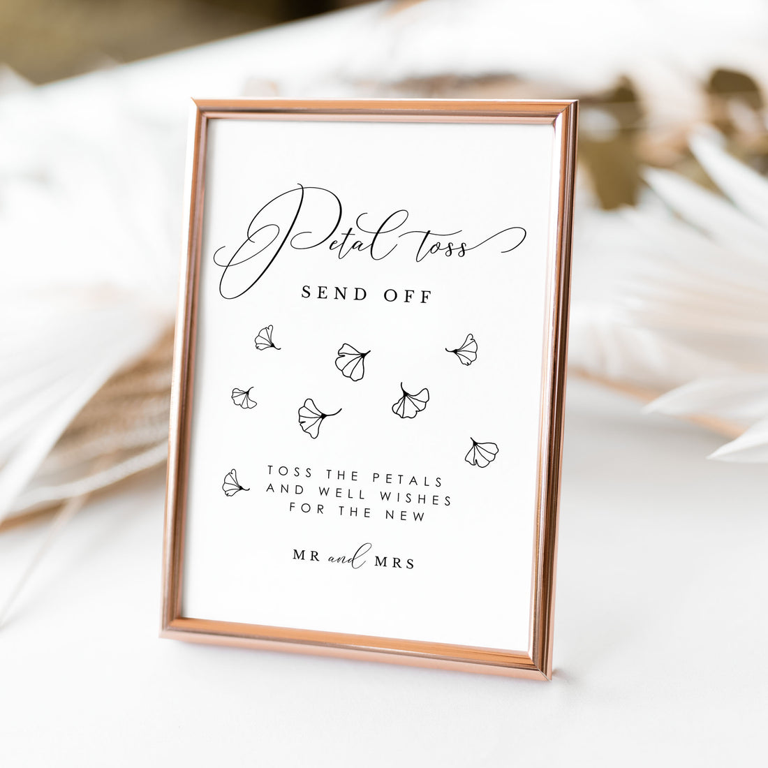 ELLA Flower petals Send off Sign Template