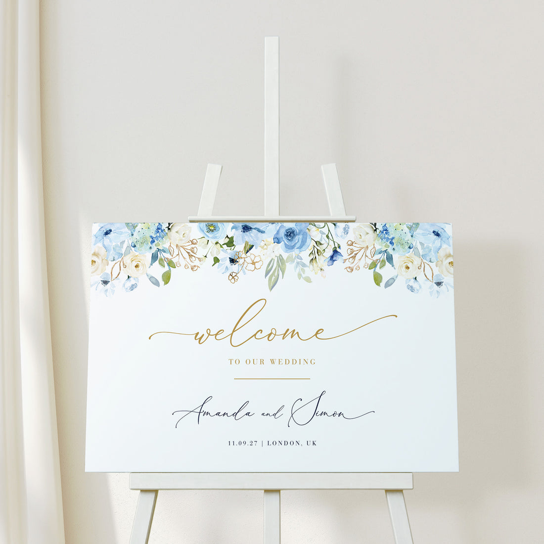 AZZURRA Wedding Ceremony Sign Template