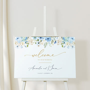 AZZURRA Wedding Ceremony Sign Template
