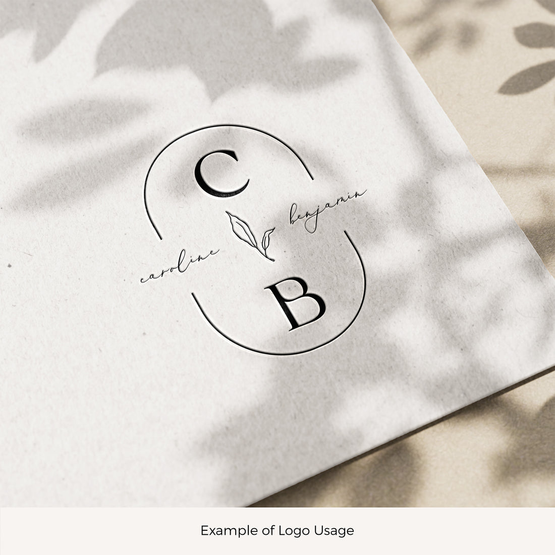 CAROLINE Wedding Logo with initials